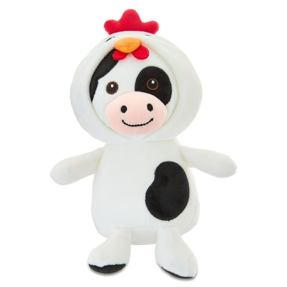 Way To Celebrate 10" Small Cow Plush With Chicken Hat Easter Spring